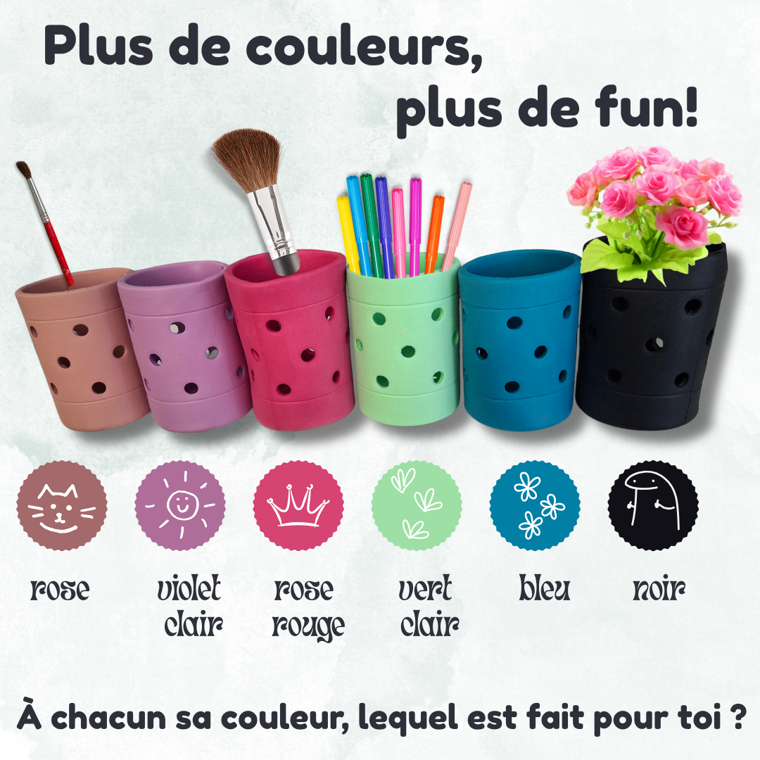 Accessoire bureau chrétien – Pot à crayons avec pins collector Semeur de foi