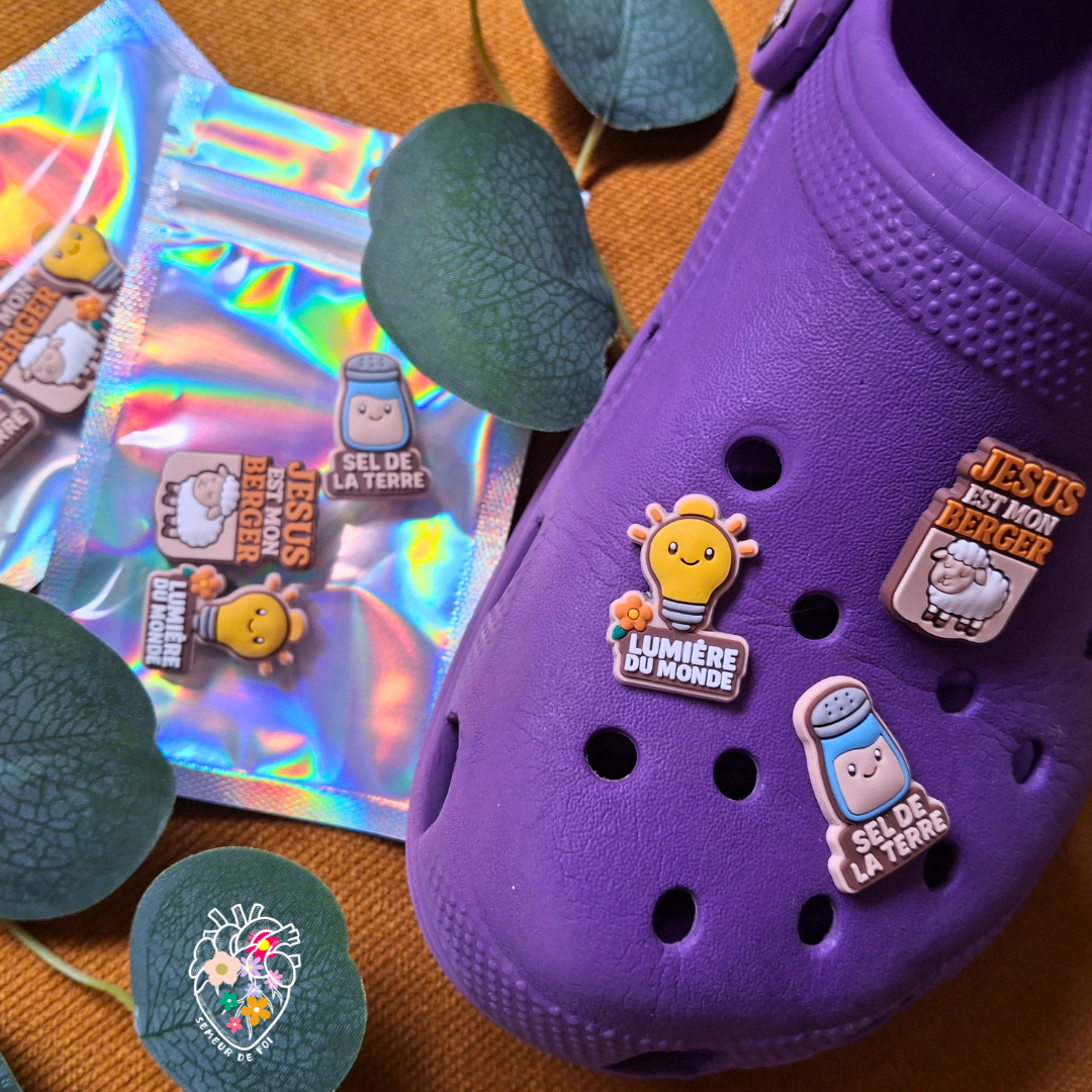 Pins chrétiens pour Crocs – Lot de 3 designs uniques