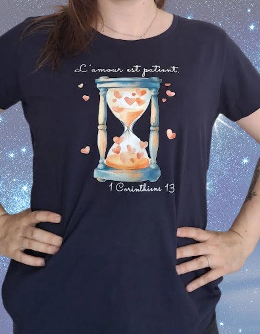 T-shirt chrétien « L'amour est patient » — 1 Corinthiens 13:4 | Semeur de Foi Semeur de foi
