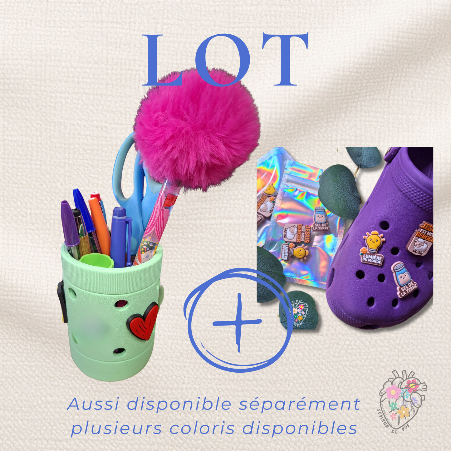 Lot pot à crayons et 3 pins !