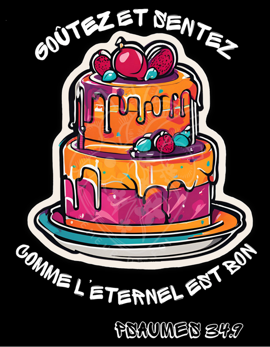 T-shirt OVERSIZE - GATEAU - Psaumes 34:9