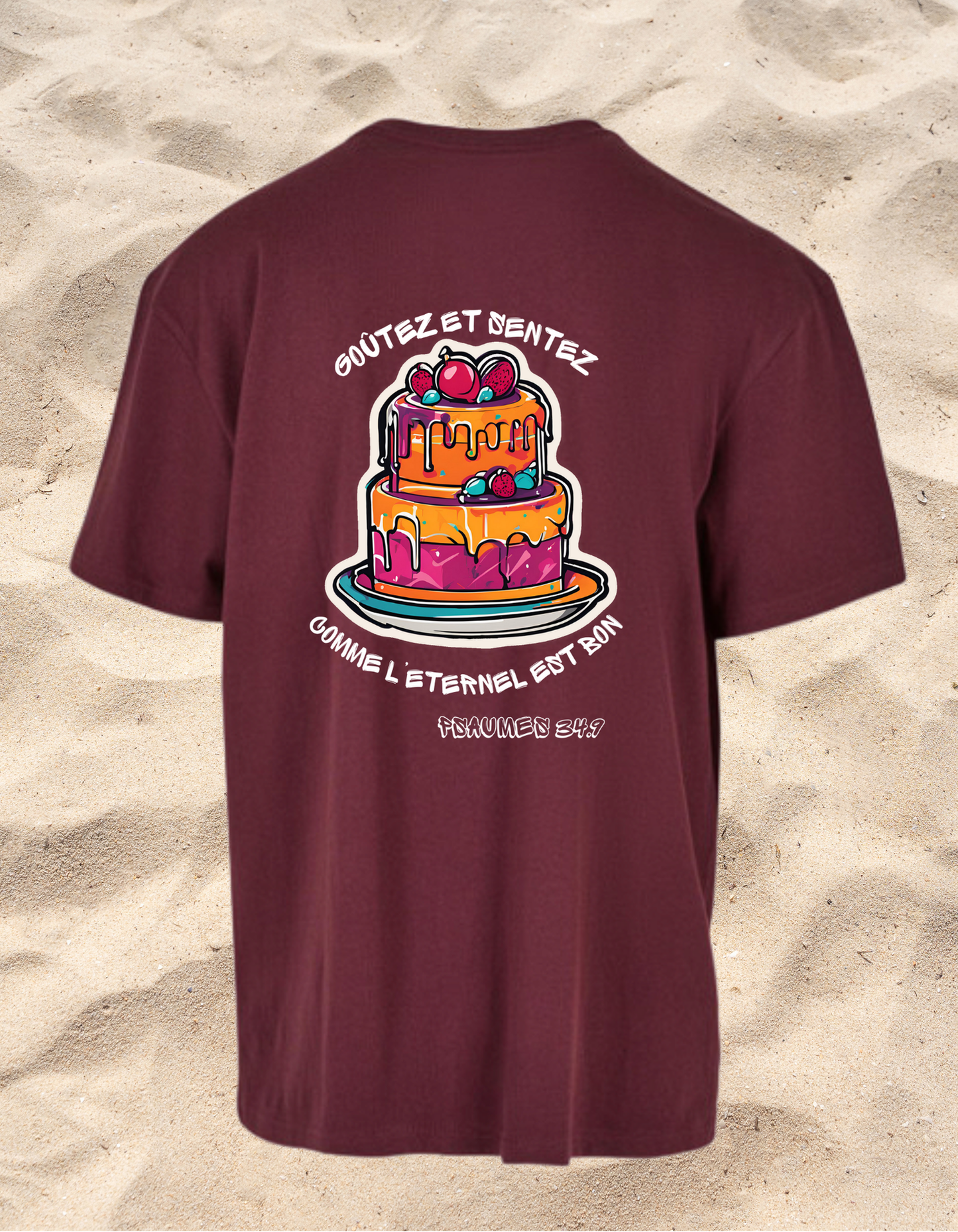 T-shirt OVERSIZE - GATEAU - Psaumes 34:9