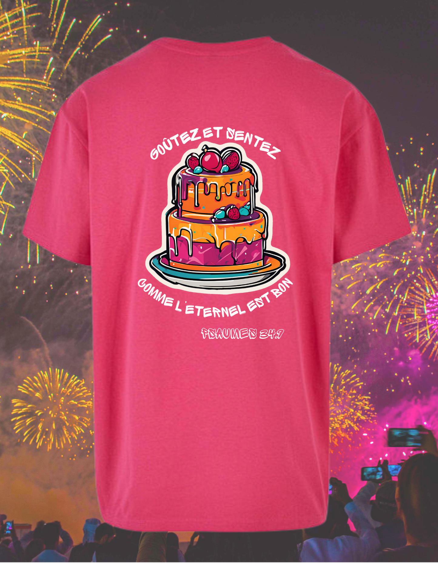 T-shirt OVERSIZE - GATEAU - Psaumes 34:9
