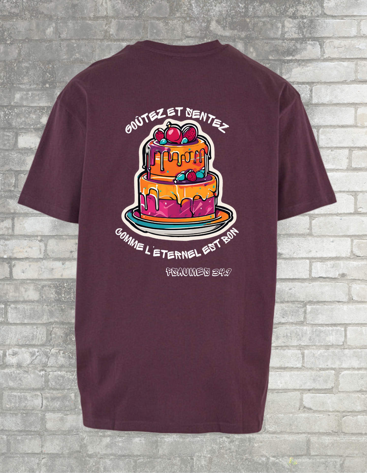 T-shirt OVERSIZE - GATEAU - Psaumes 34:9