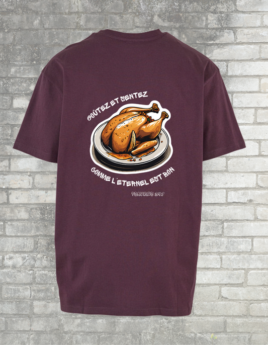 T-shirt OVERSIZE - POULET - Psaumes 34:9